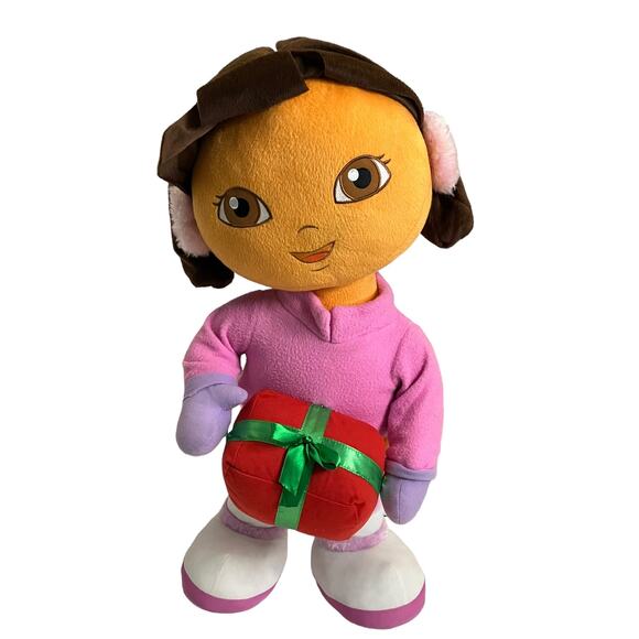 Nickelodeon Dora the Explorer 24" Christmas Holiday Plush Porch Door Greeter - Picture 1 of 6